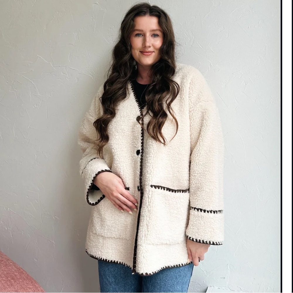 Cream Sherpa Jacket